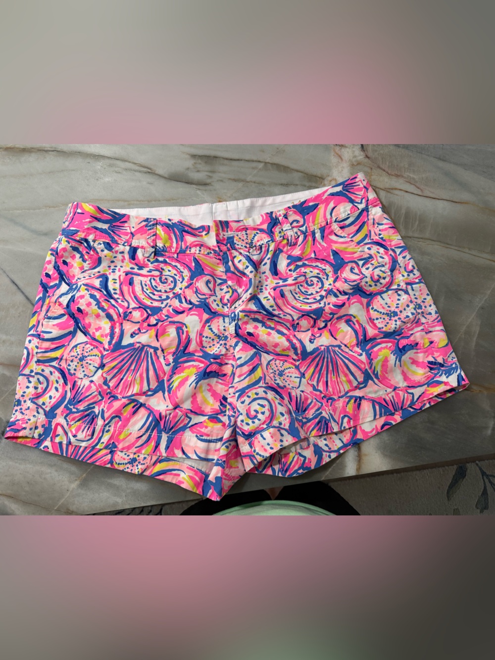 Lilly Pulitzer Pink Multicolor Shell-Print Shorts